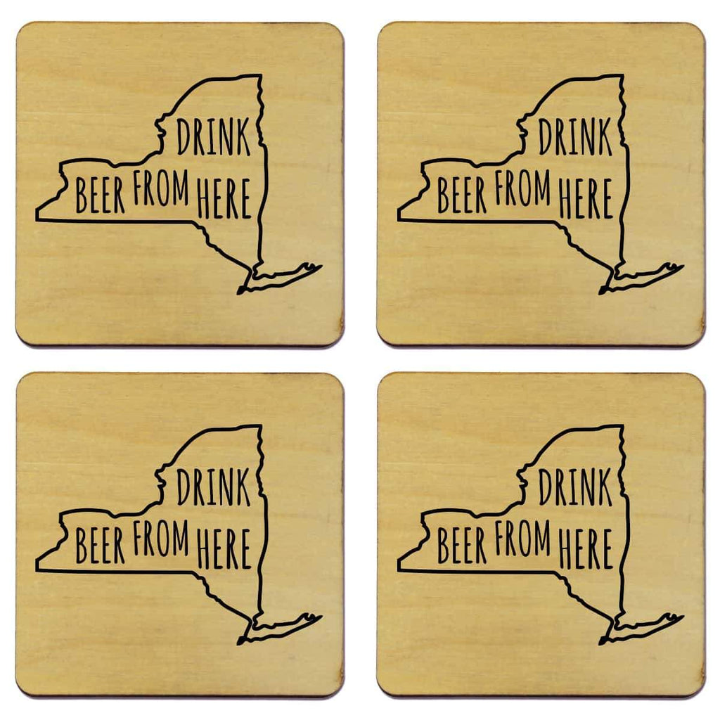 New York Drink Beer From Here Coasters