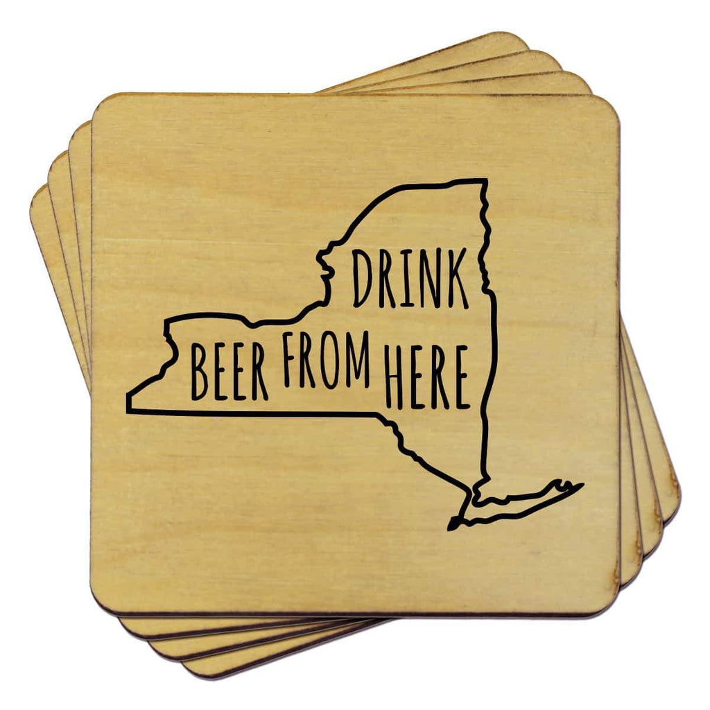 New York Drink Beer From Here Coasters