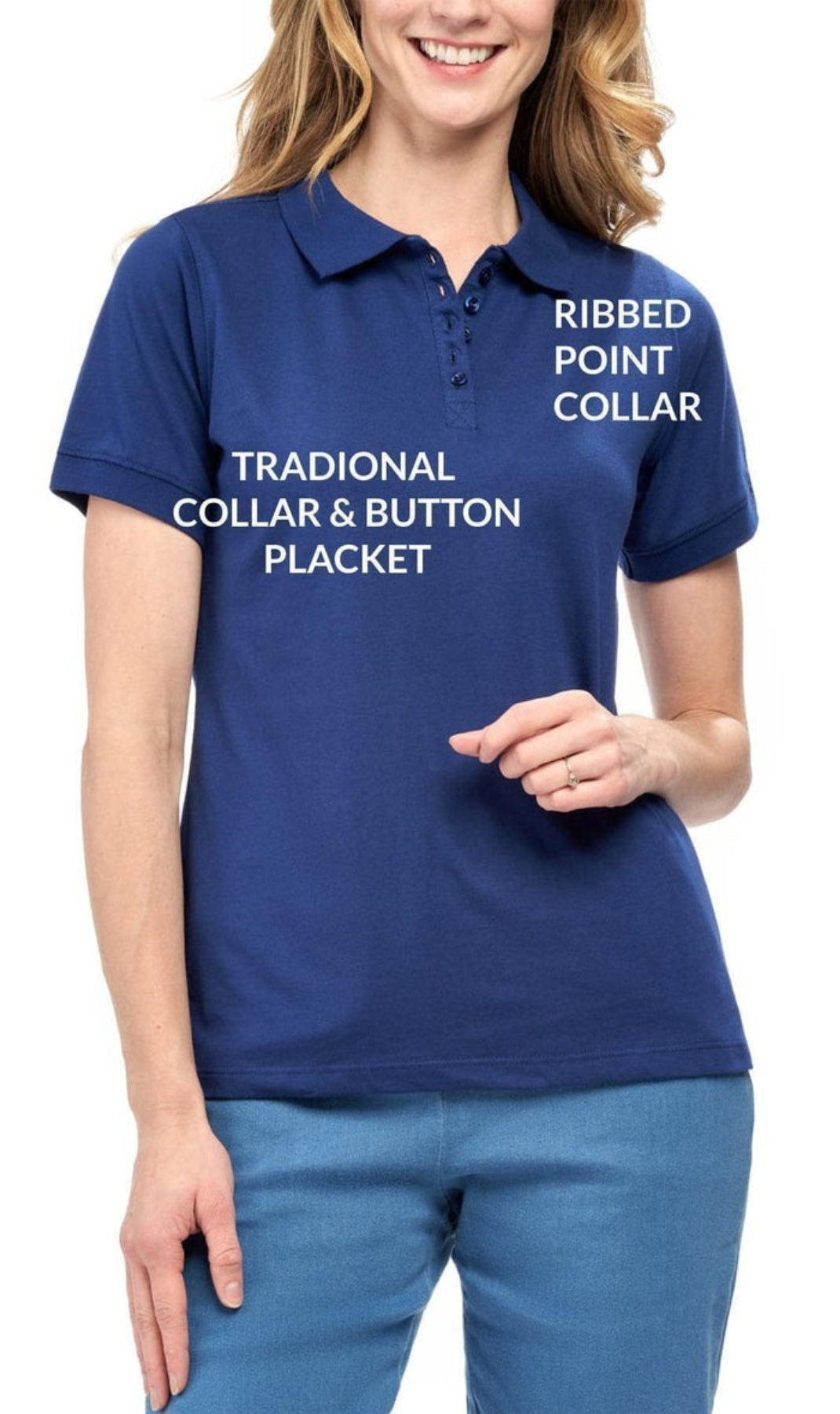 Women's Short Sleeve Pique Knit Polo Shirt