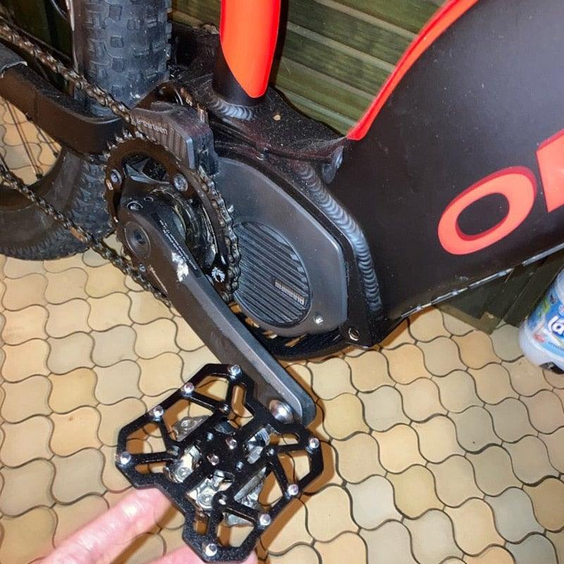 Universal Clipless to Platform Bike Pedal Adapters for Cycling