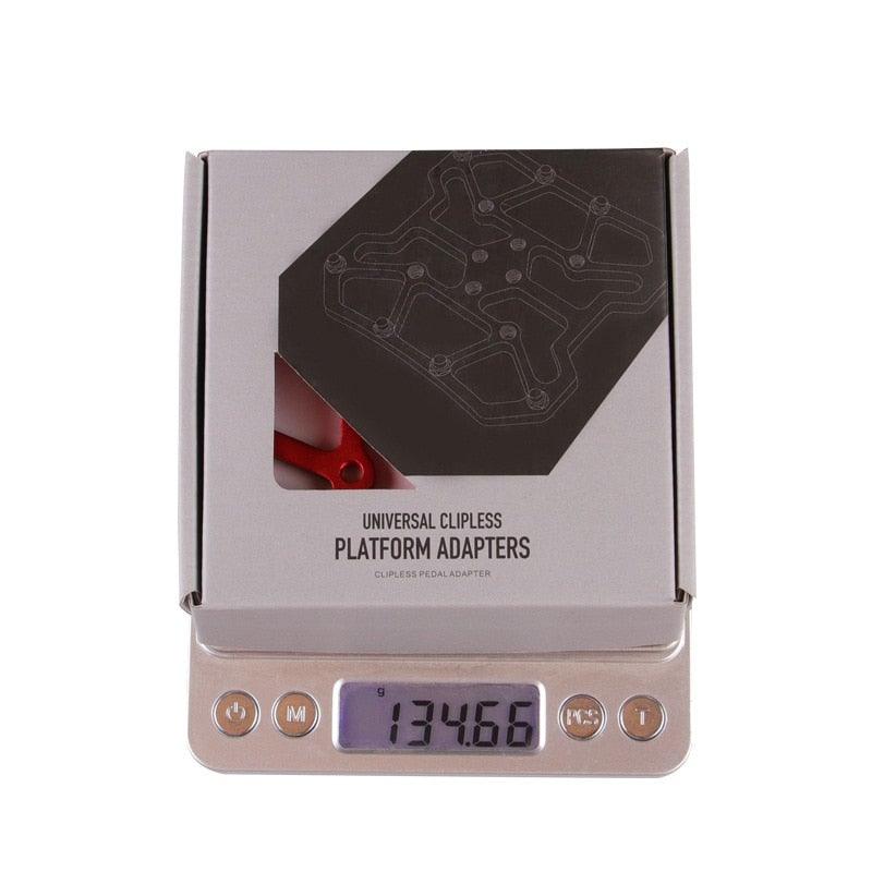 Universal Clipless to Platform Bike Pedal Adapters for Cycling