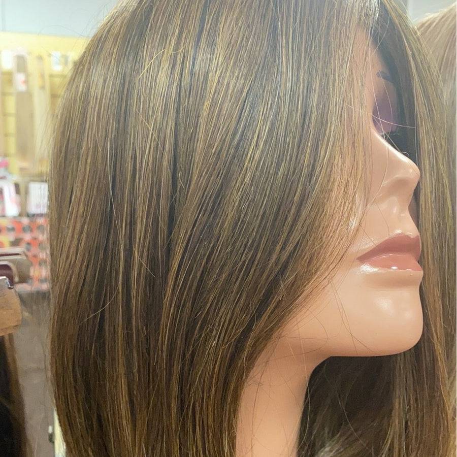 Nice Move Mid-Length Women's Wig in Brown and Blonde Shades