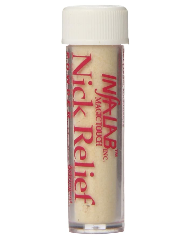 N.o.s. Barber Supply Nick Relief Powder vial for treating minor shaving cuts