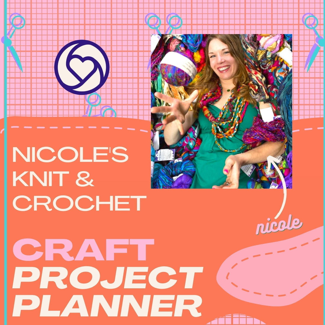 Nicole's Craft Project Planner for organizing fiber art and yarn projects
