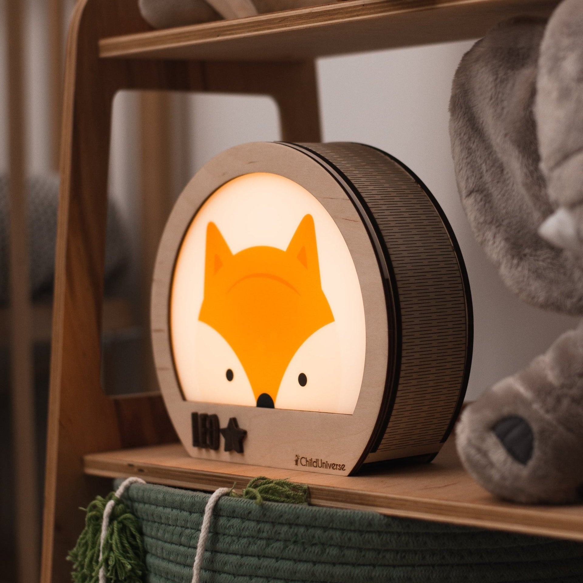 Personalized Fox Night Light for Nursery and Kids' Room