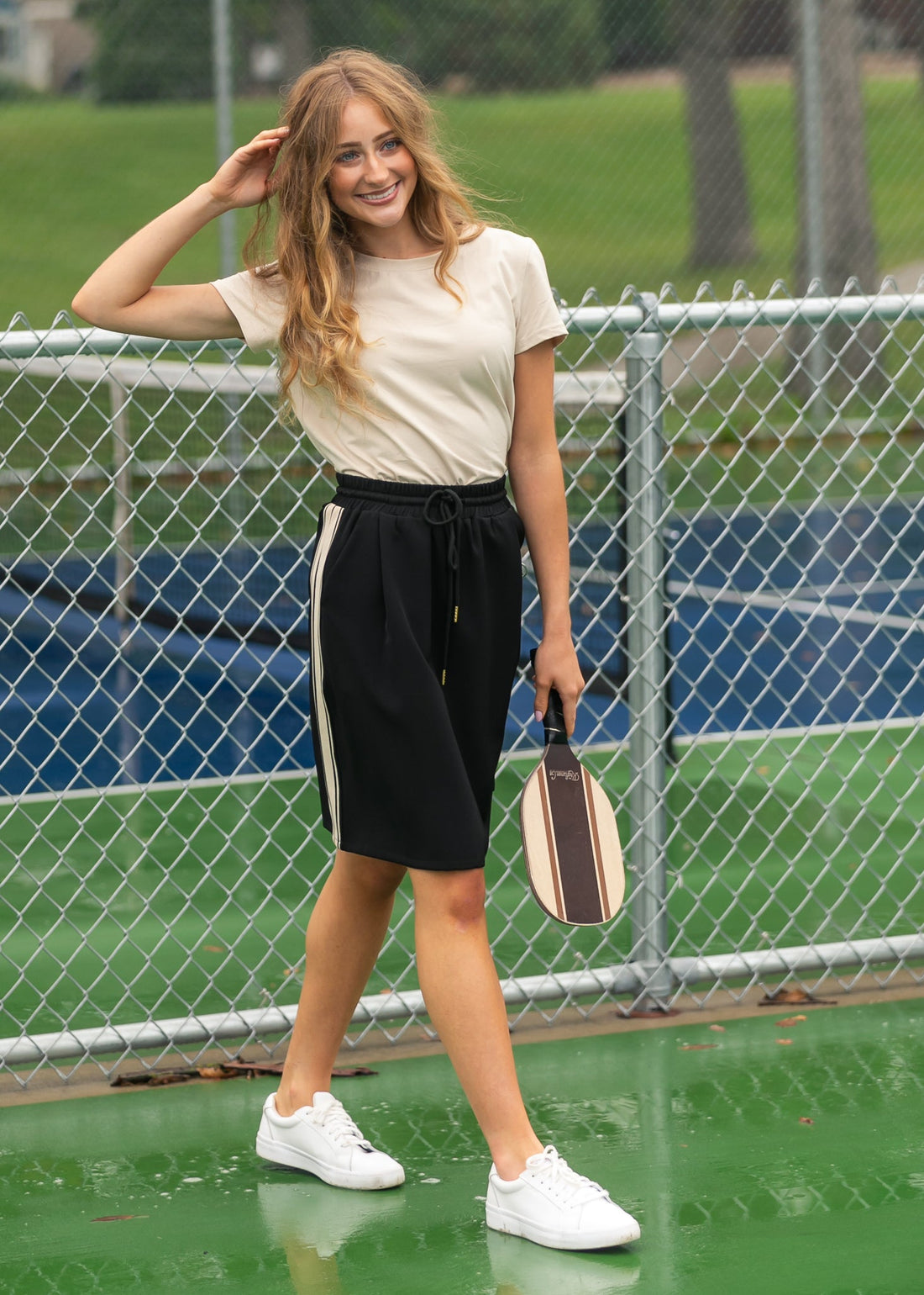 Nina Mid-Rise Track Skirt