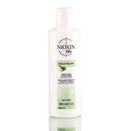 Nioxin Scalp Relief Scalp & Hair Conditioner 6.7 oz bottle in white and green packaging