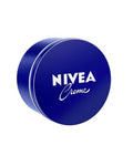 A 250 ml jar of Nivea Creme, a classic white multipurpose moisturizing cream for face and body.