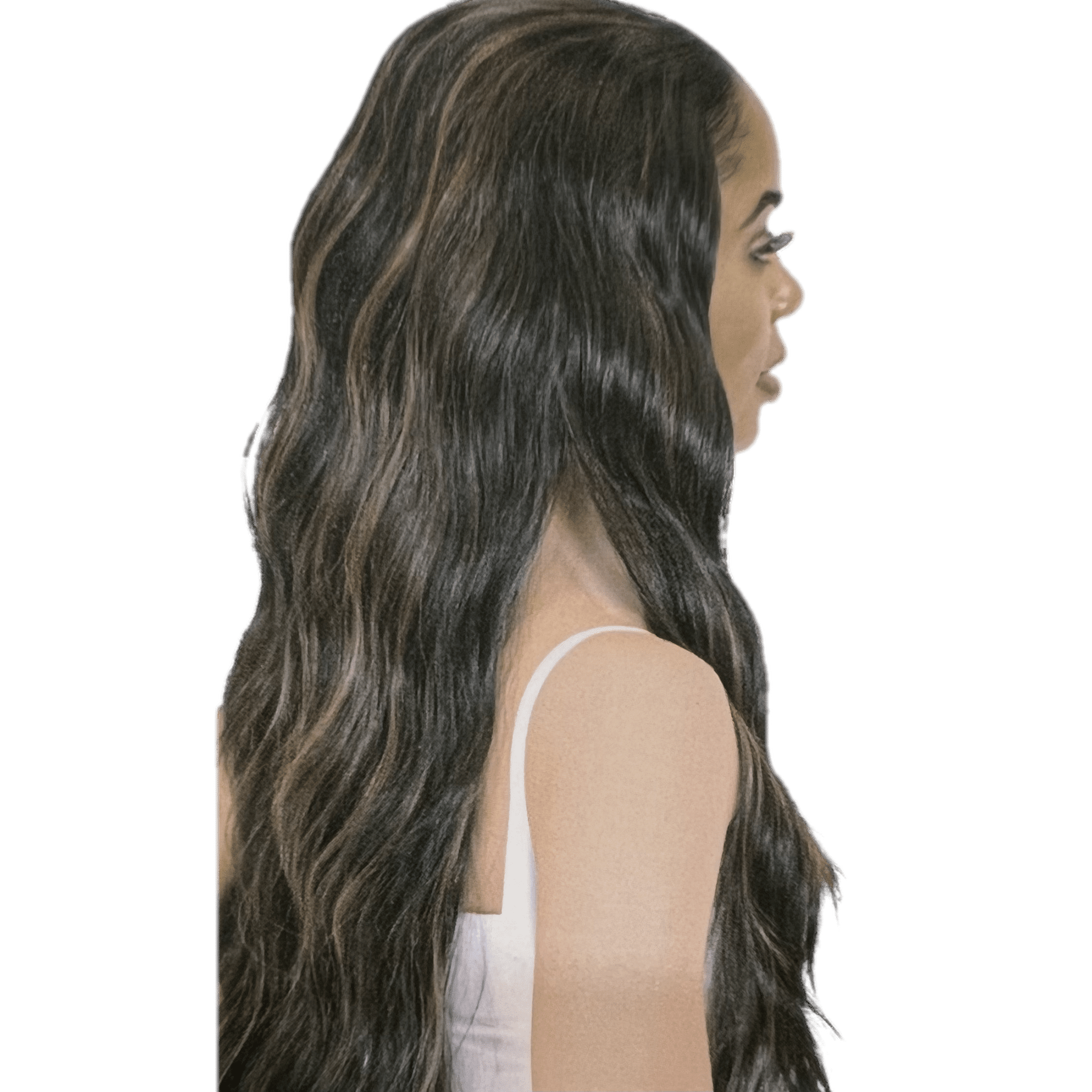 24-inch long Noblessé fashion wig with flowing synthetic fibers for a glamorous look