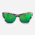 Oversized Noma cat-eye sunglasses made from wood and carbon fiber.