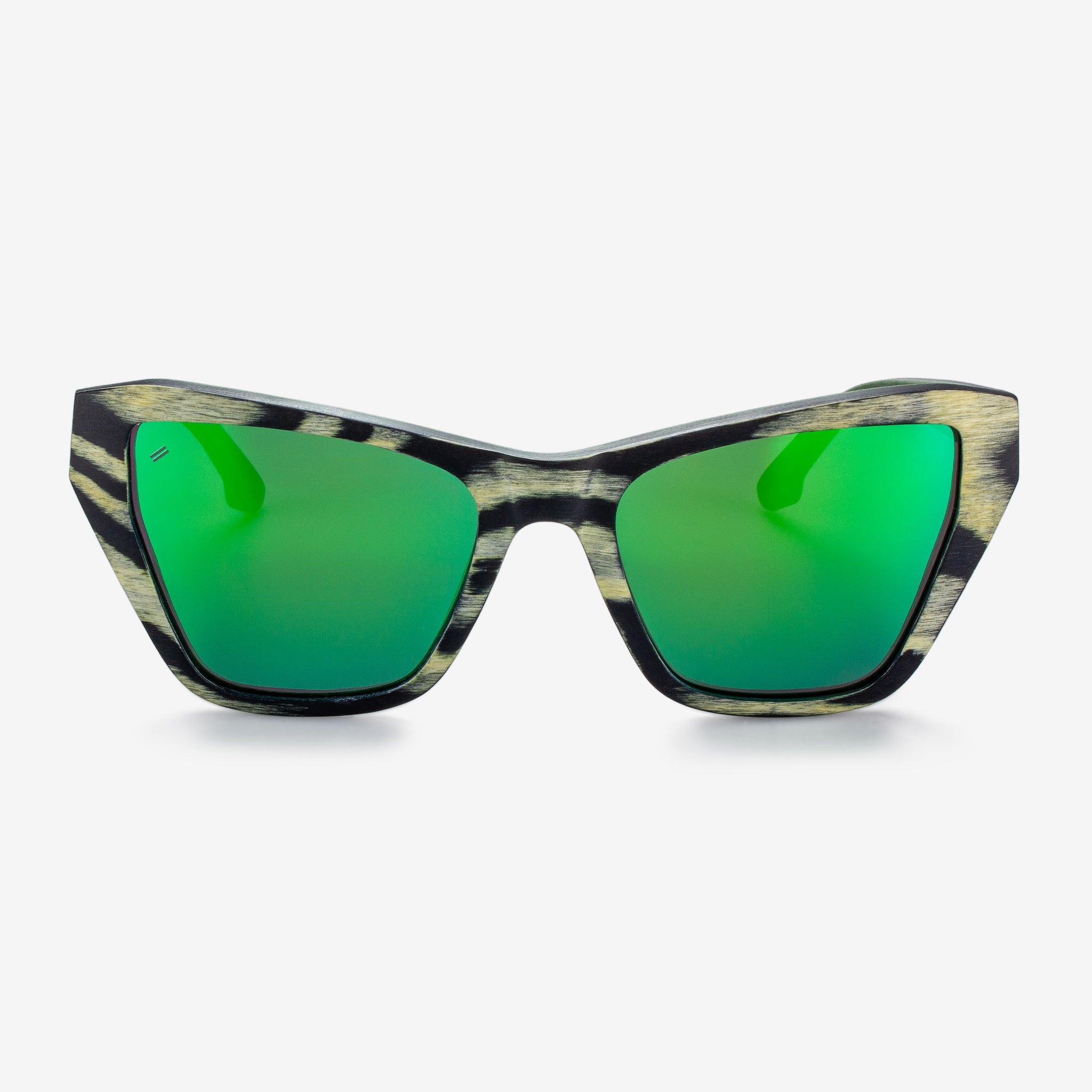 Oversized Noma cat-eye sunglasses made from wood and carbon fiber.