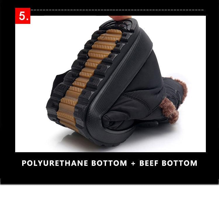 Womens Waterproof Snow Boots with Warm Plush Lining and Non-Slip Sole