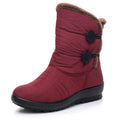 Womens Waterproof Snow Boots with Warm Plush Lining and Non-Slip Sole