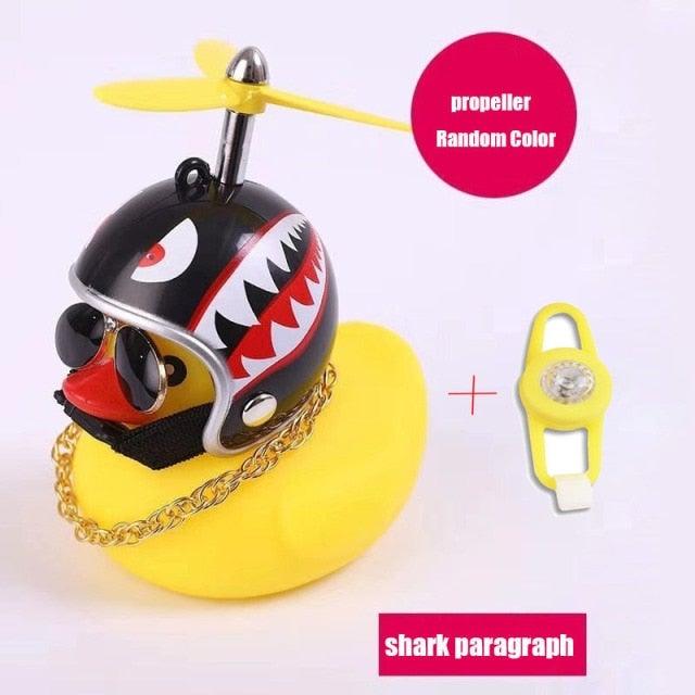Yellow Duck Bike Ornament with Helmet - Cool Cycling Accessory