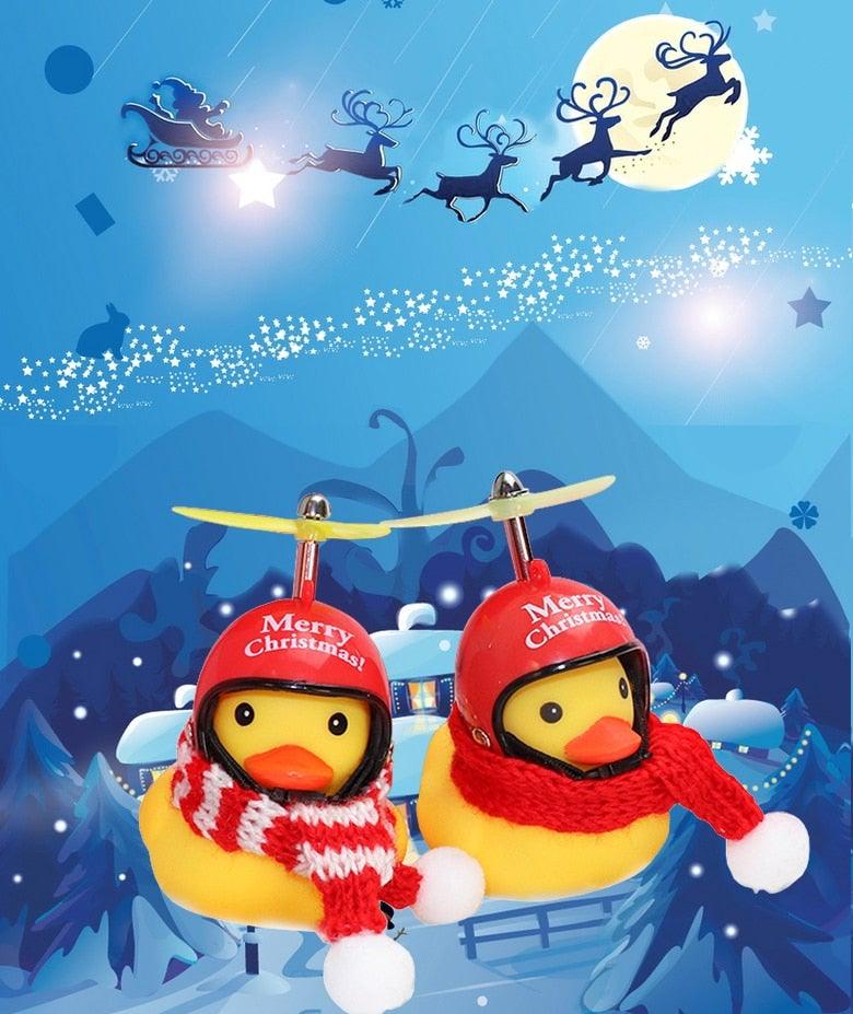 Yellow Duck Bike Ornament with Helmet - Cool Cycling Accessory