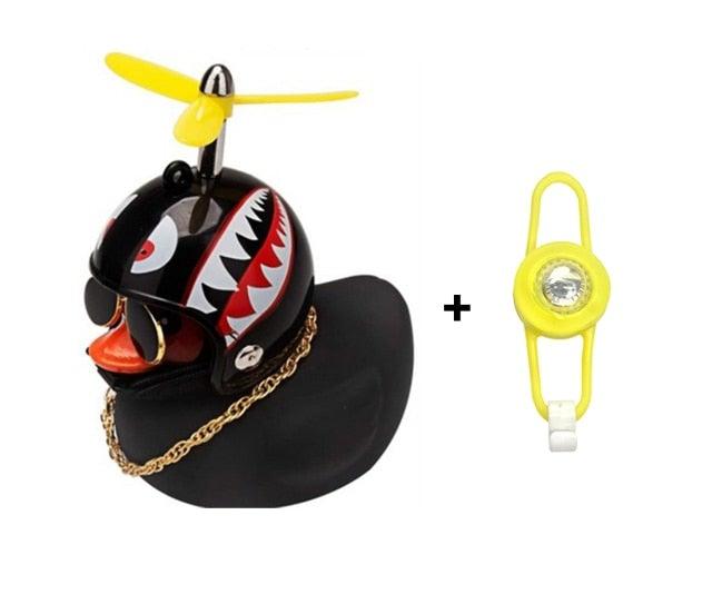 Yellow Duck Bike Ornament with Helmet - Cool Cycling Accessory
