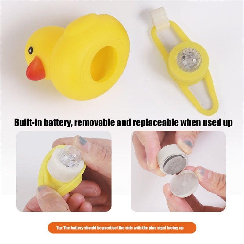 Yellow Duck Bike Ornament with Helmet - Cool Cycling Accessory