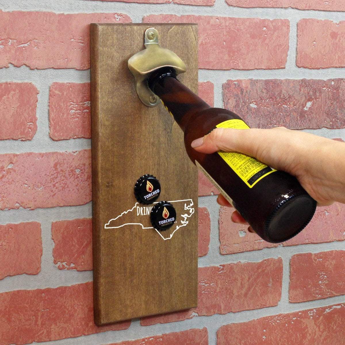 North Carolina Drink Beer From Here Cap Catching Magnetic Bottle Opener