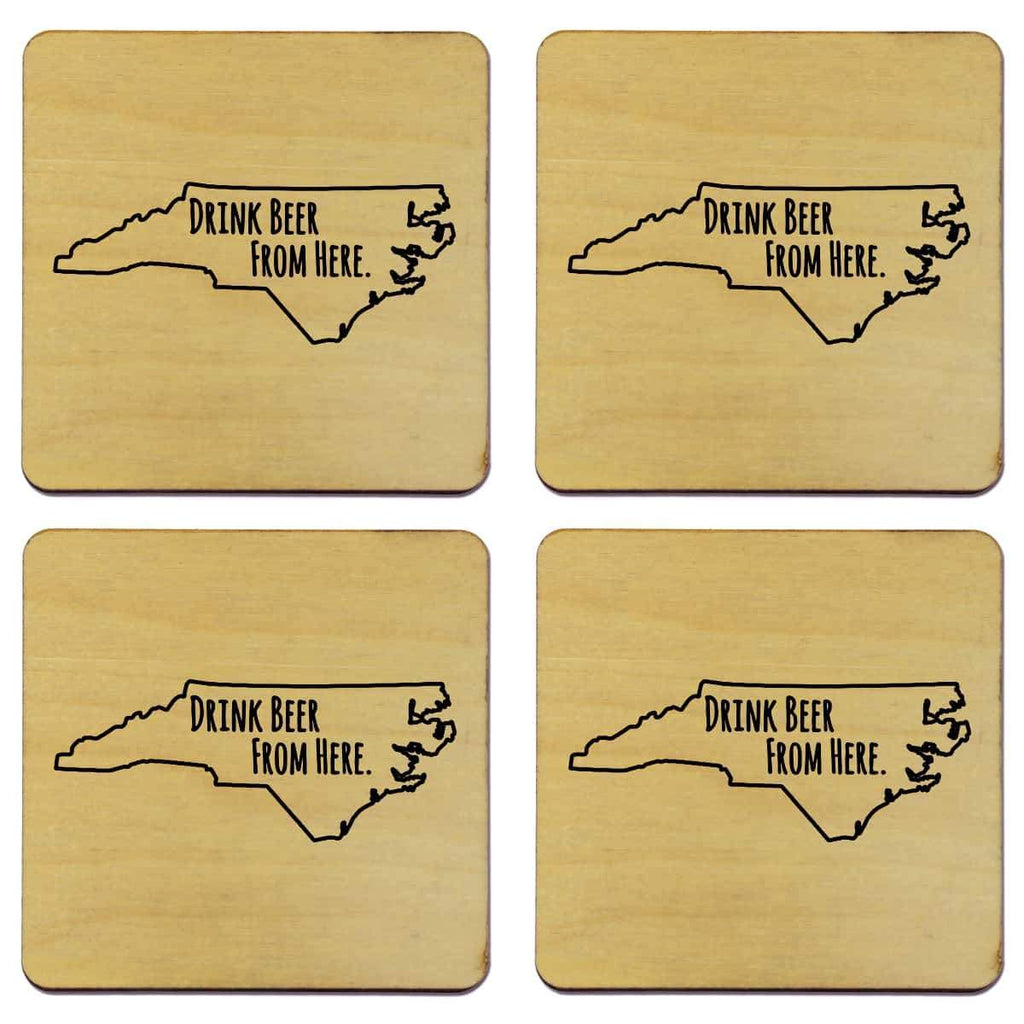 North Carolina Drink Beer From Here Coasters