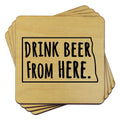 North Dakota Drink Beer From Here Coasters