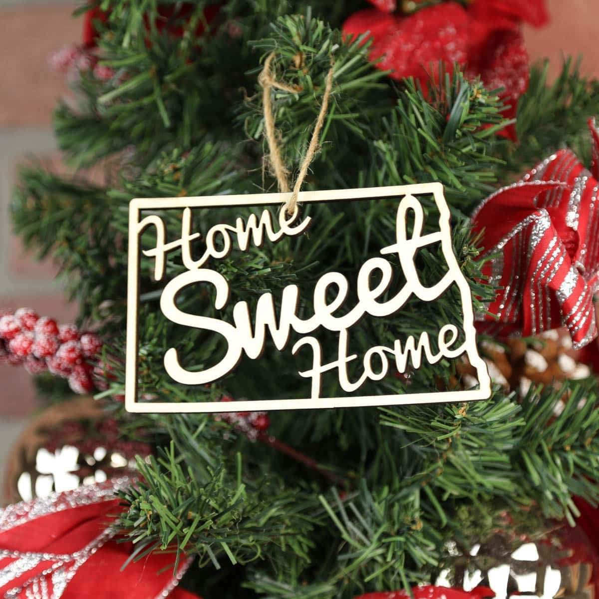 North Dakota Home Sweet Home Ornaments