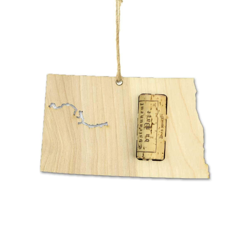 North Dakota Wine Cork Holder Ornaments