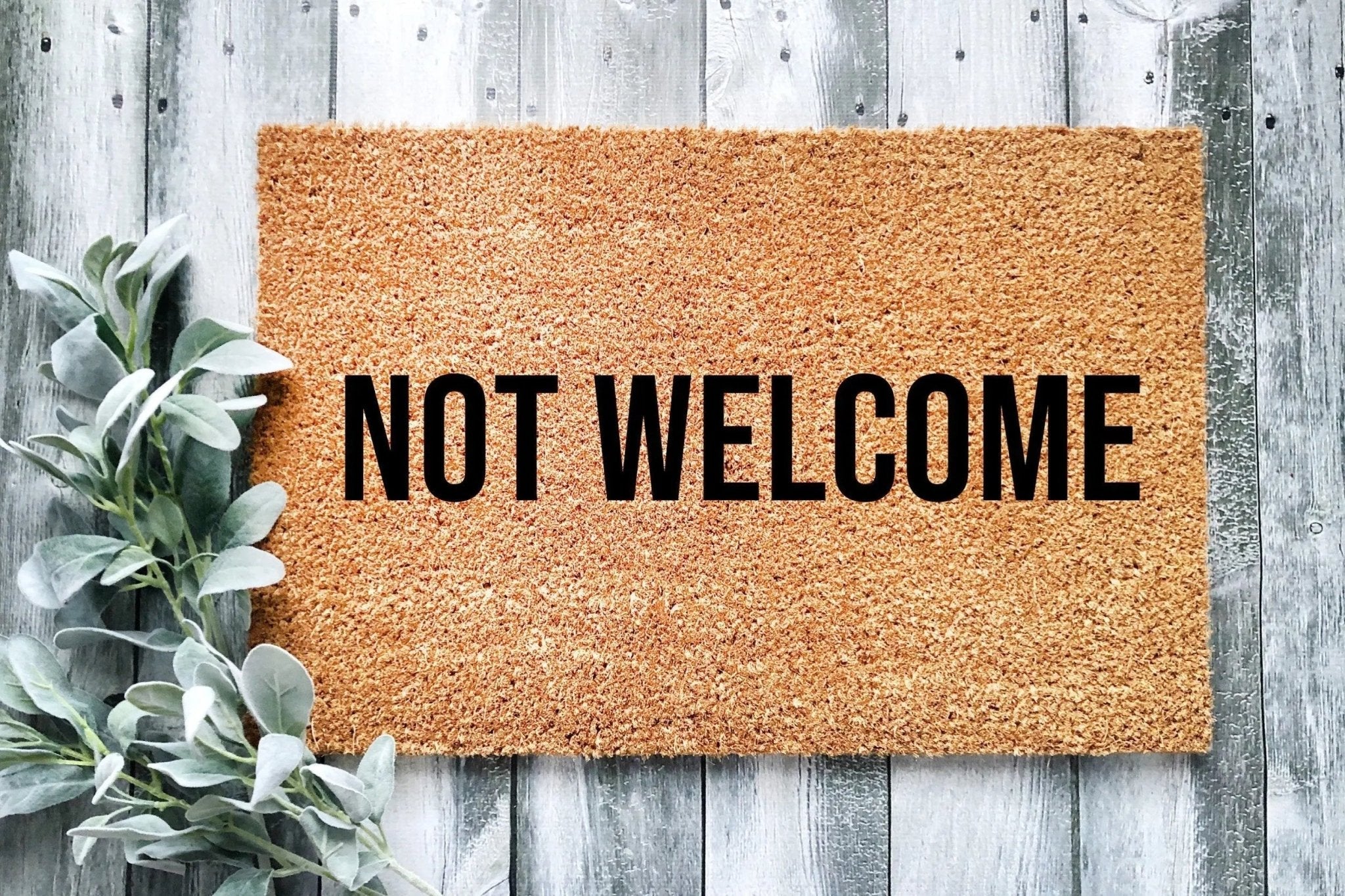 Not Welcome Doormat - Minimalist Funny Entryway Mat