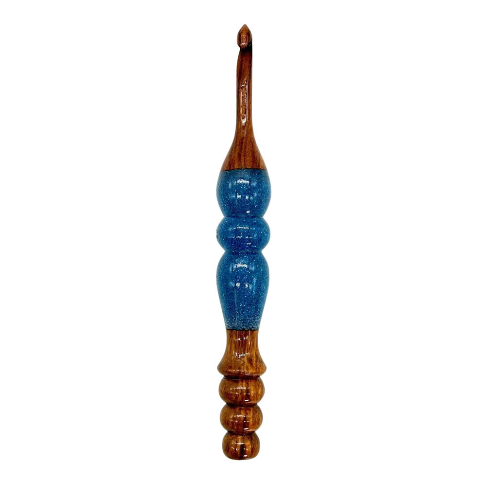Sparkle Rosewood Crochet Hook - Handcrafted Artisan Size 7