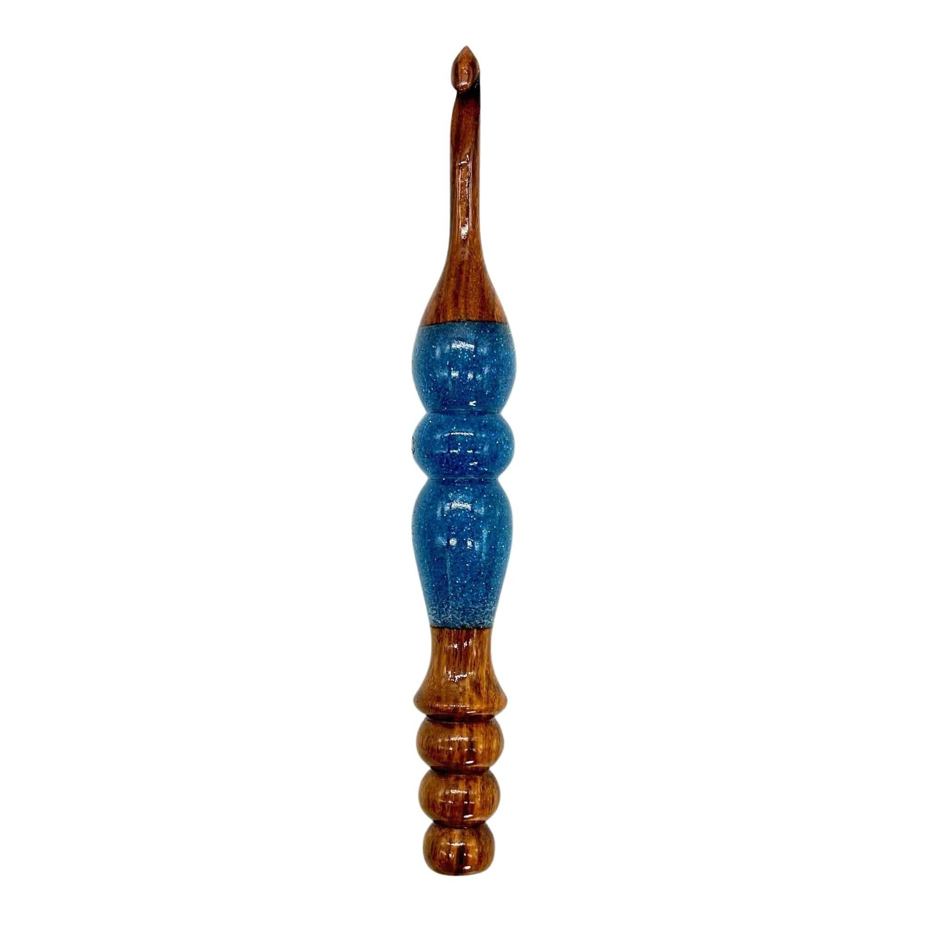 Sparkle Rosewood Crochet Hook - Handcrafted Artisan Size 7