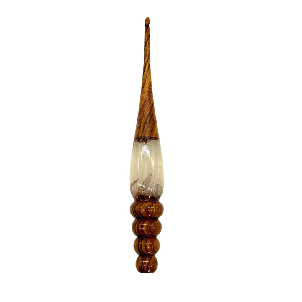 Sparkle Rosewood Crochet Hook - Handcrafted Artisan Size 7