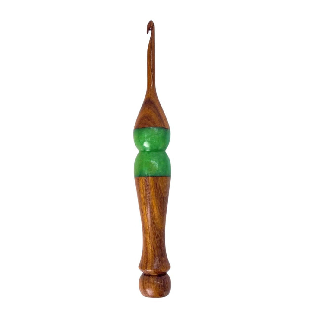 Sparkle Rosewood Crochet Hook - Handcrafted Artisan Size 7