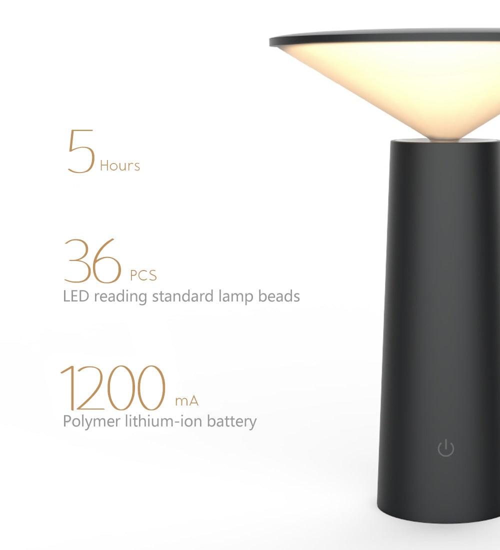 Modern Metallic Touch Sensor Desk Lamp for Bedroom and Office