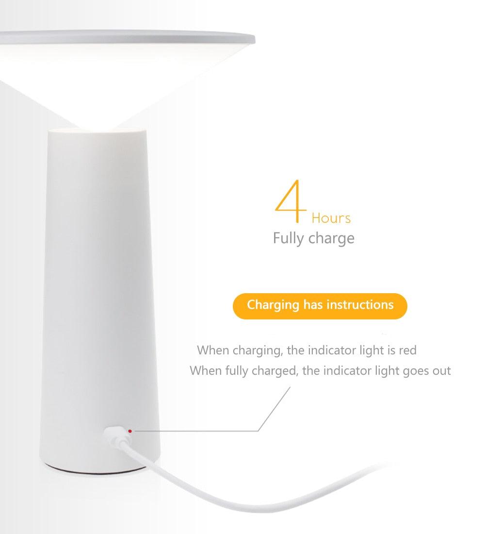 Modern Metallic Touch Sensor Desk Lamp for Bedroom and Office