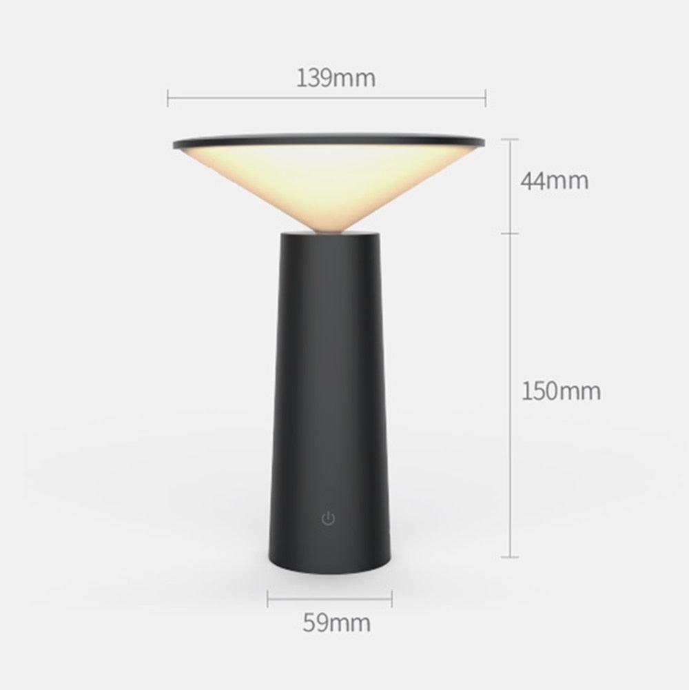 Modern Metallic Touch Sensor Desk Lamp for Bedroom and Office