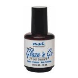 Bottle of NSI Glaze N Go Top 0.5 oz professional nail top coat with high-shine finish