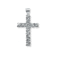 Nugget Cross Pendant Religious 925 Sterling Silver