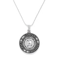 Minimalist silver-tone Number 2 expandable necklace with an industrial design.