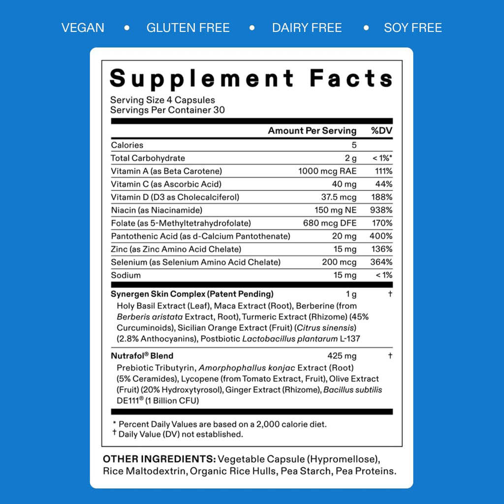 Clear Skin Nutraceutical Acne Supplement for Women - 3-Month Supply
