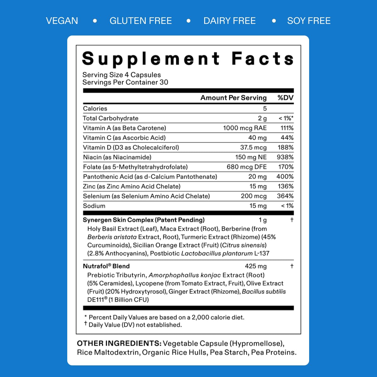 Clear Skin Nutraceutical Acne Supplement for Women - 3-Month Supply