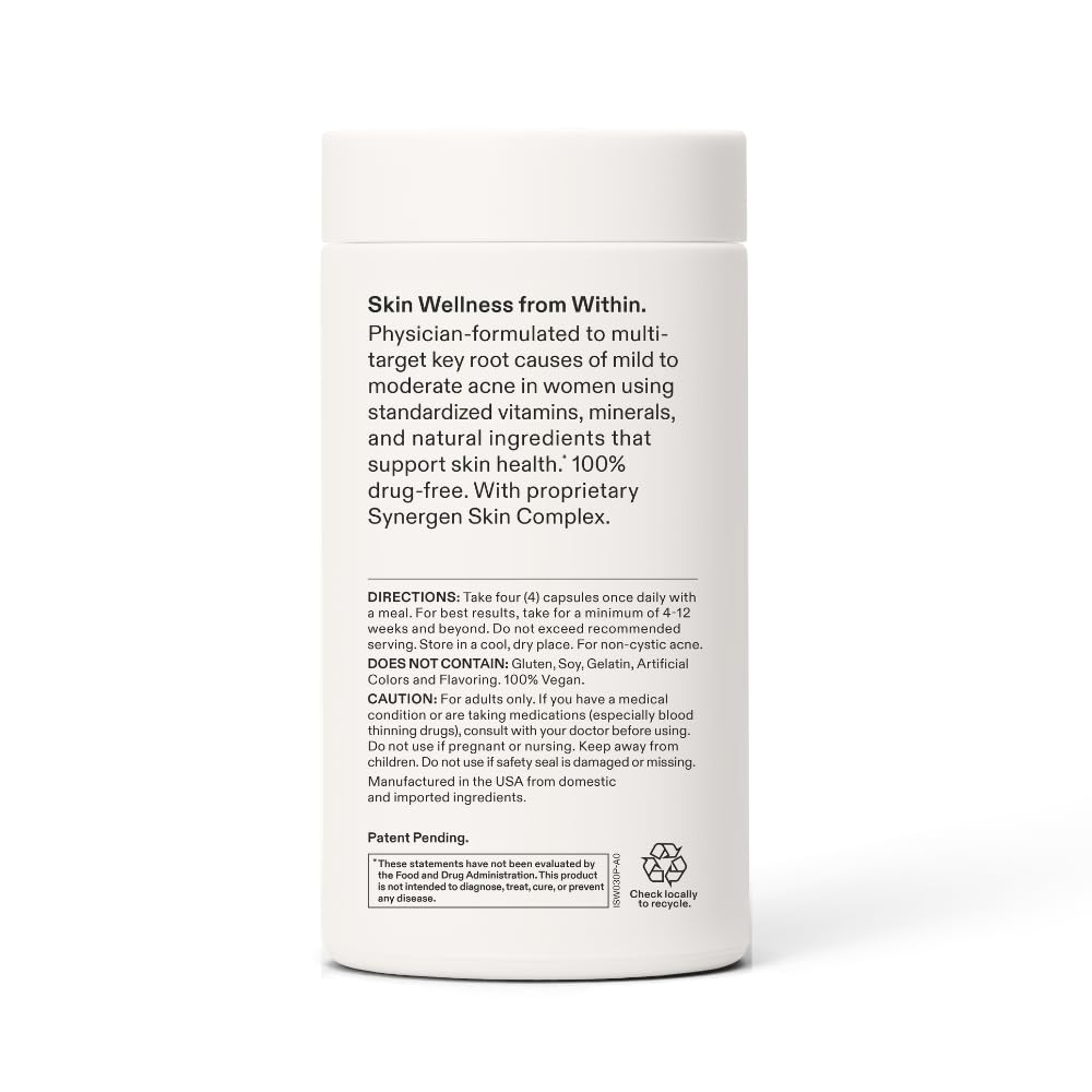 Clear Skin Nutraceutical Acne Supplement for Women - 3-Month Supply