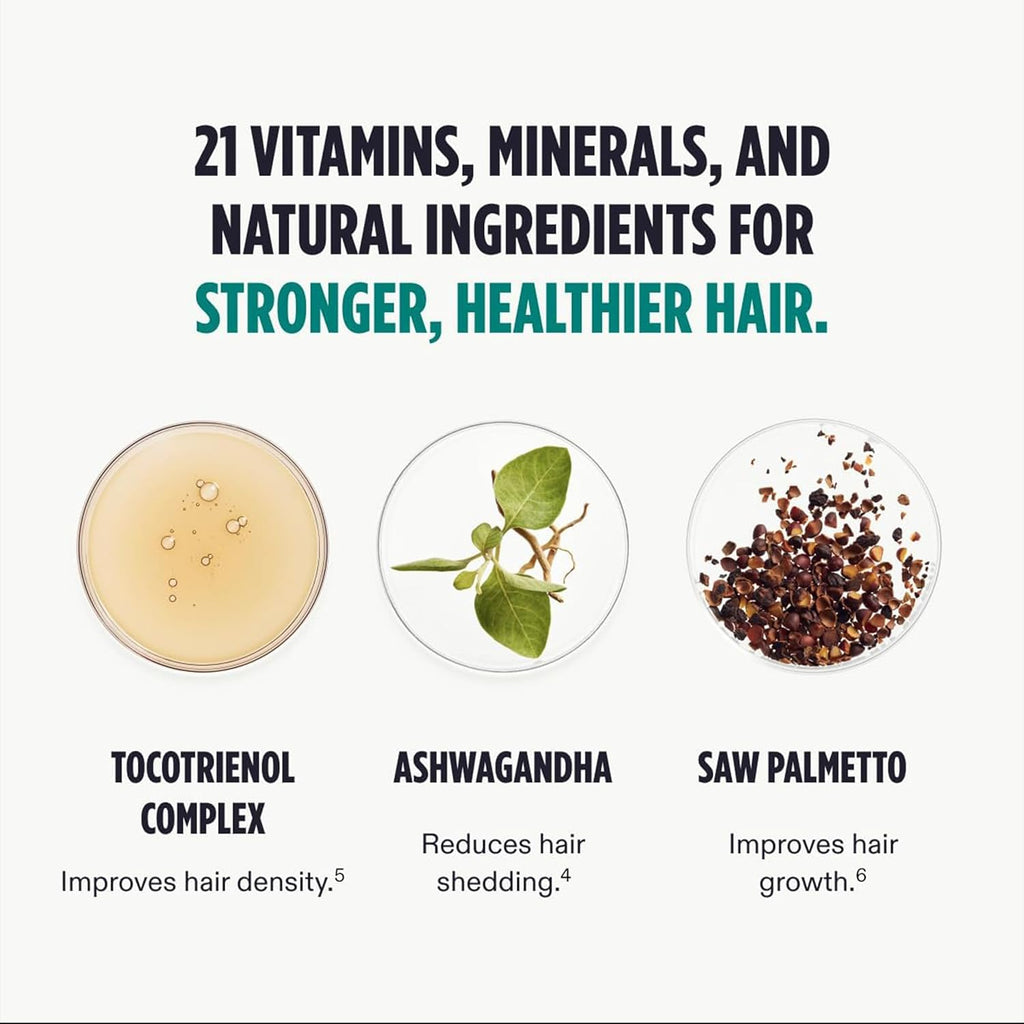 Men's Hair Growth Supplement 3-Month Supply Black and Gold