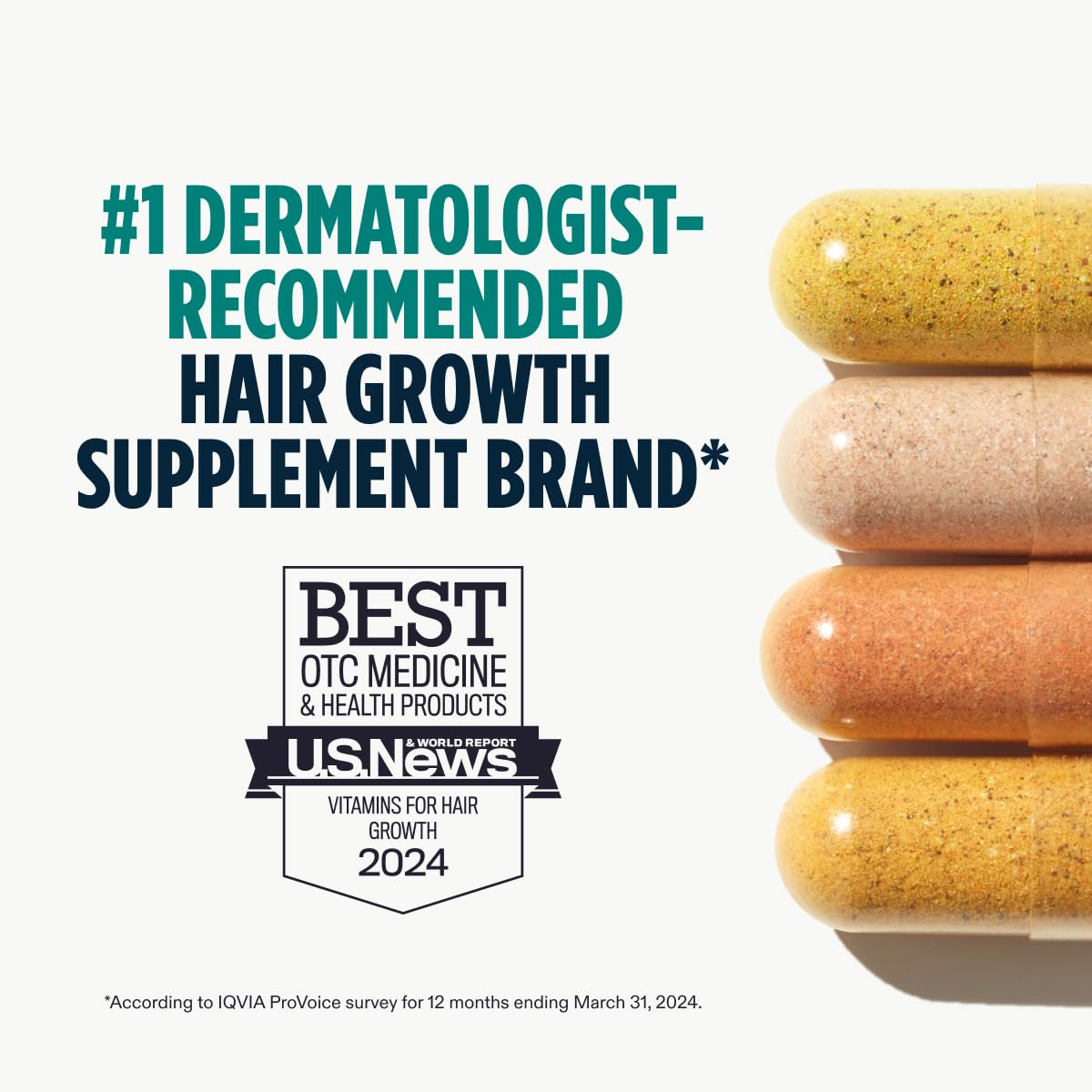Men's Hair Growth Supplement 3-Month Supply Black and Gold