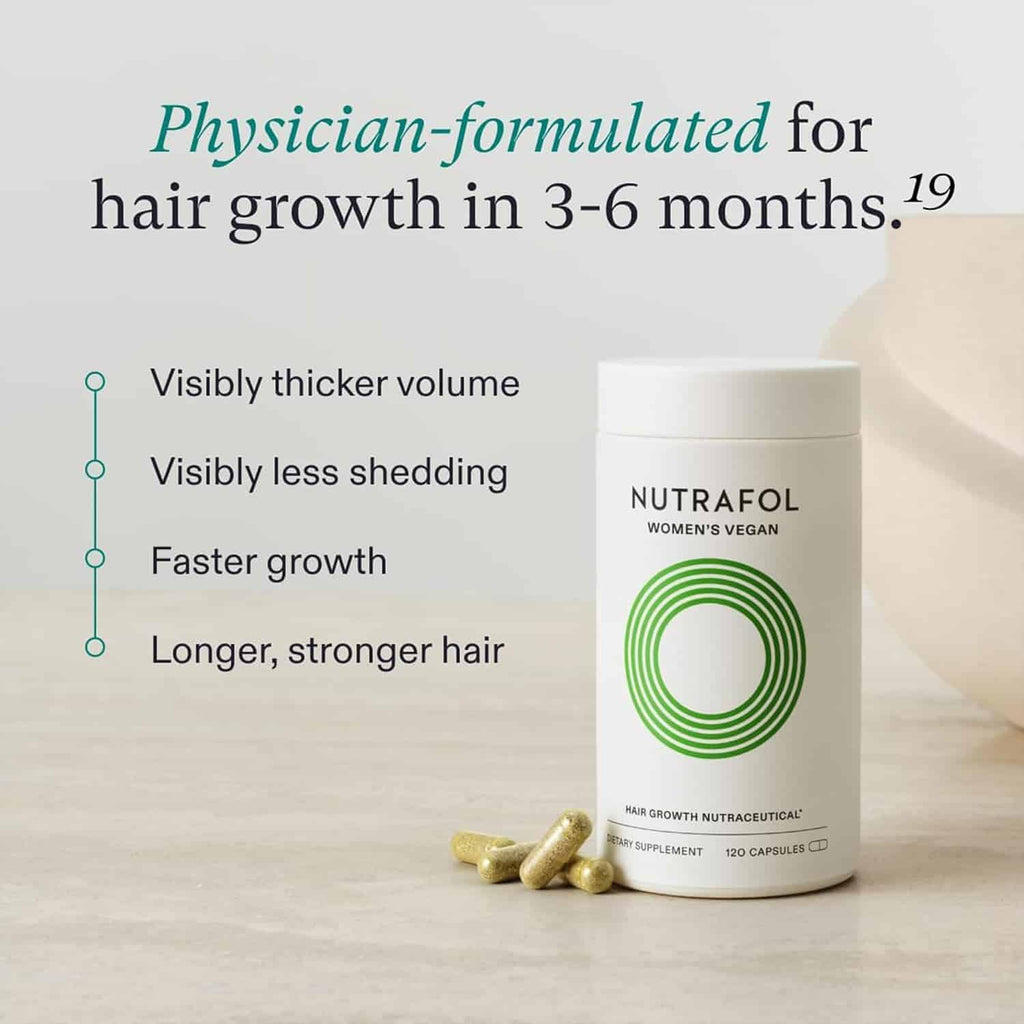 Vegan Hair Growth Supplement 3-Month Supply for Women 18-44
