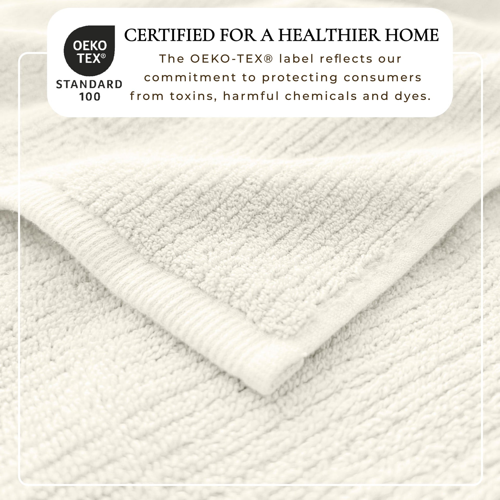 Turkish Cotton Ribbed 6-Piece Bath Towel Set - Georgiana Collection