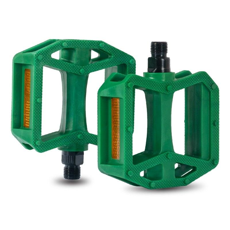 Stevvex nylon composite flat platform mountain bike pedals