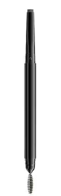 Precision Brow Pencil in Taupe featuring a flat-tip pencil on one end and a grooming spoolie on the other.