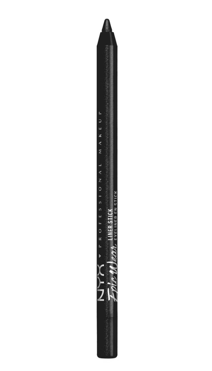 NYX Epic Wear Liner Stick in Black Metal shown as a long-lasting waterproof eyeliner pencil
