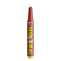 NYX Professional Makeup Fat Oil Slick Click Hydrating Tinted Lip Balm in burgundy and lime-green packaging