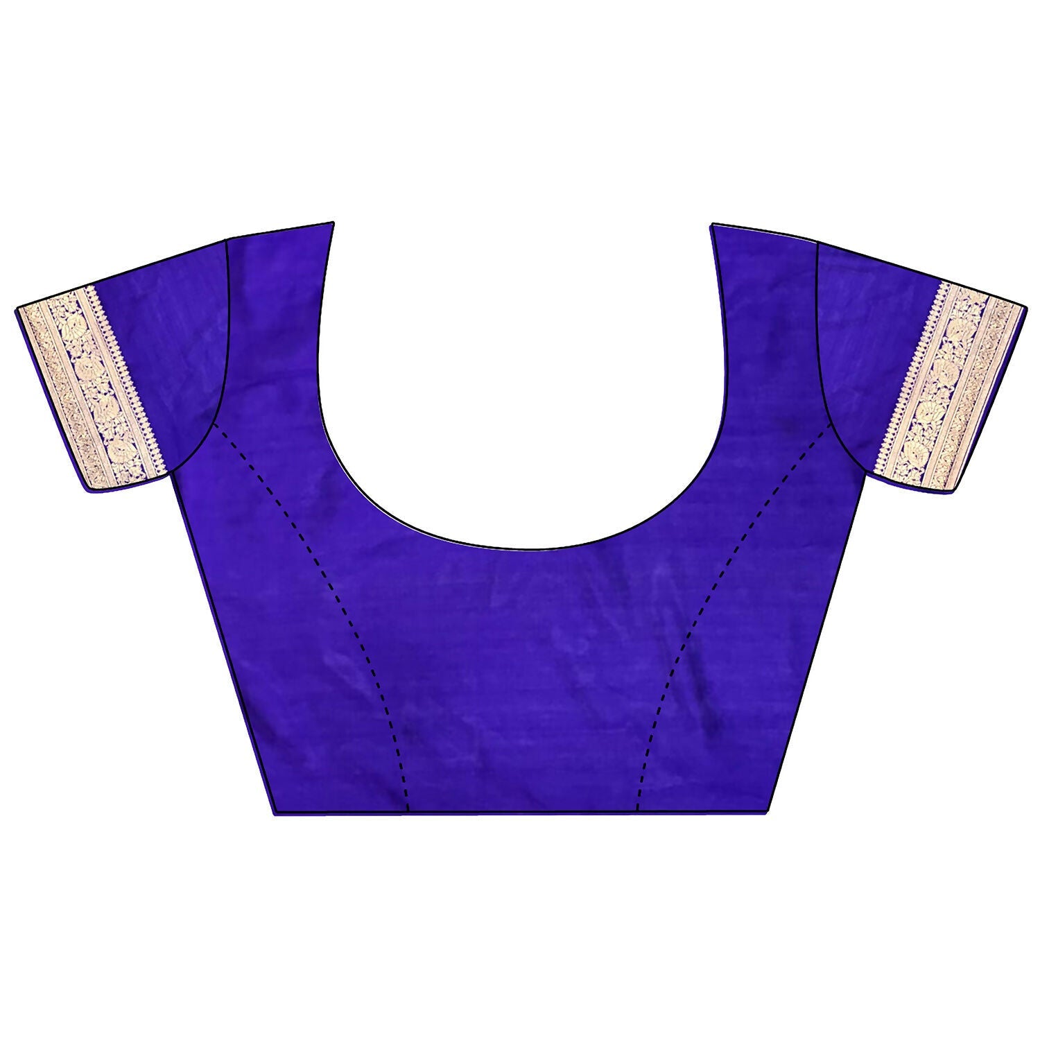 Violet Floral & Ethnic Motif Soft Silk Meenakari Banarasi Saree