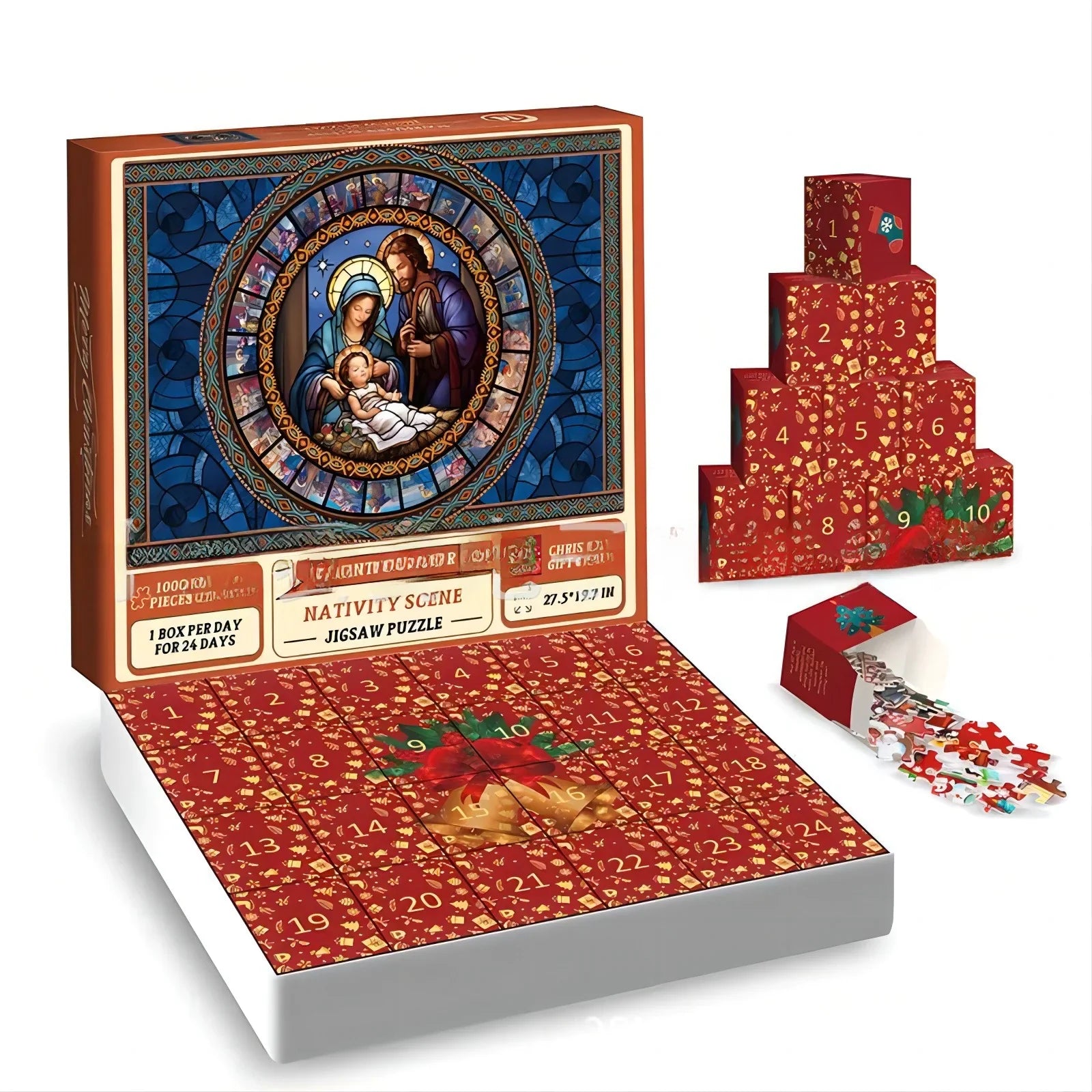 Nativity Scene Jigsaw Puzzle Advent Calendar Game